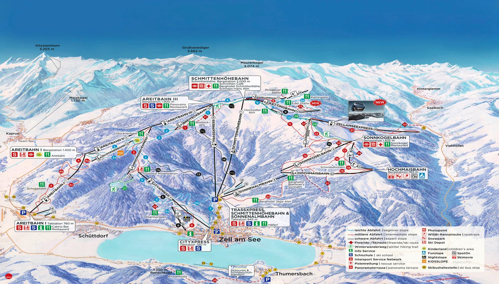 Pistekaart Schmitten - Zell am See