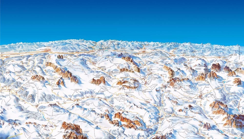 Pistekaart Dolomiti Superski